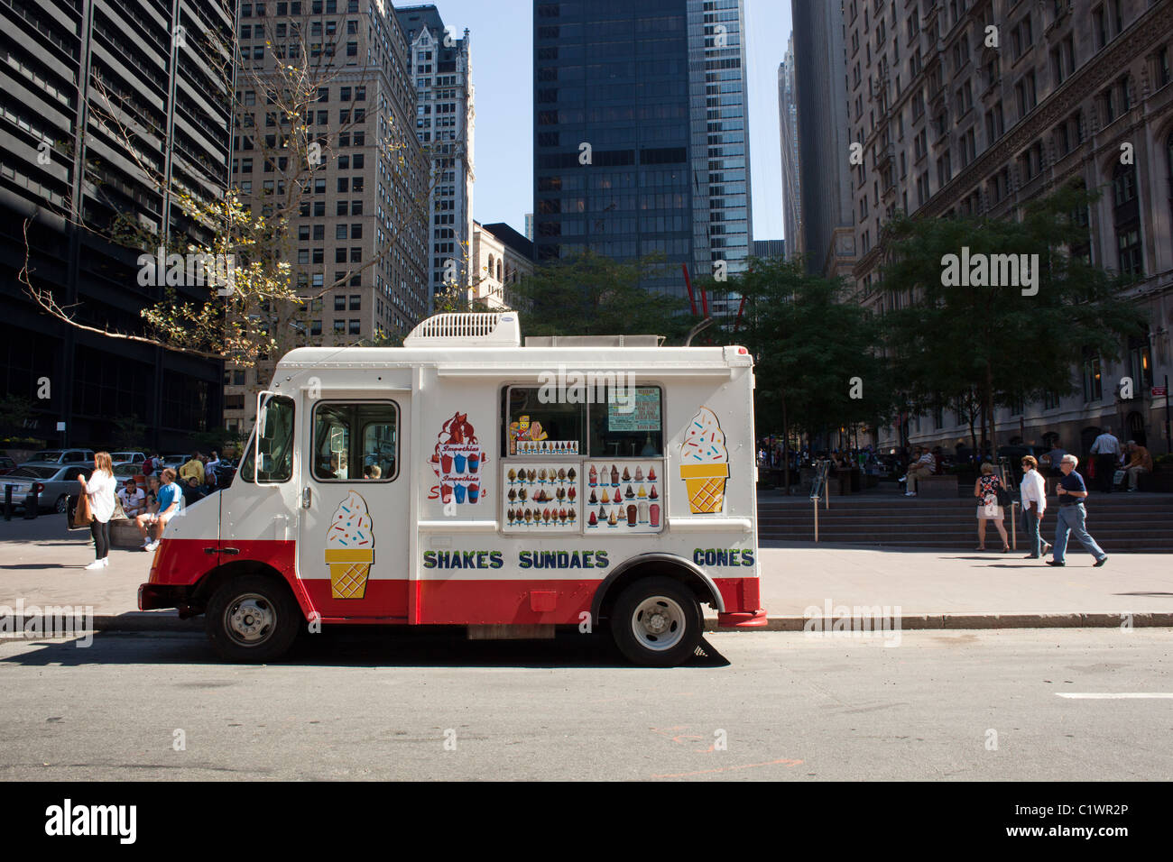 Mr Softee Eiscreme LKW Downtown Manhattan, NYC Stockfoto