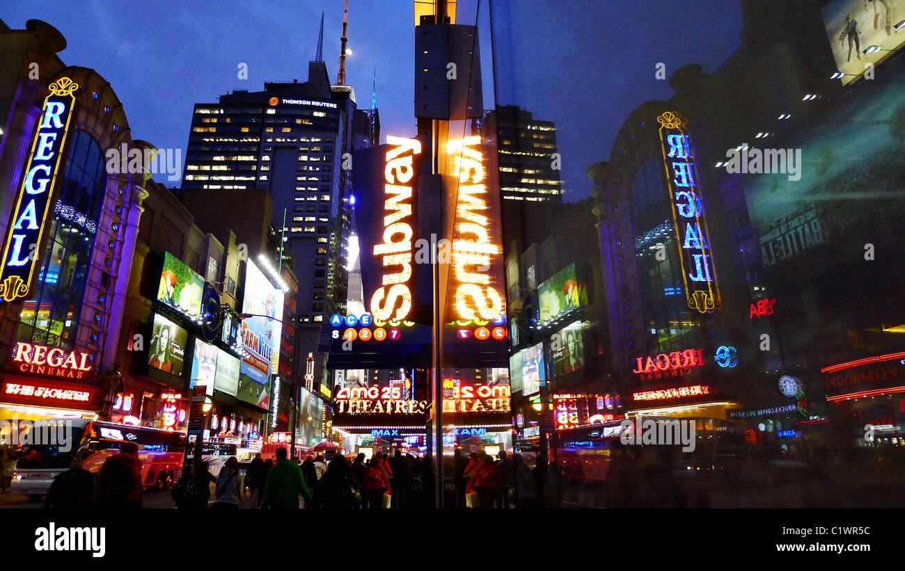 Amerikanische Städte, Times Square New York City, USA. Stockfoto