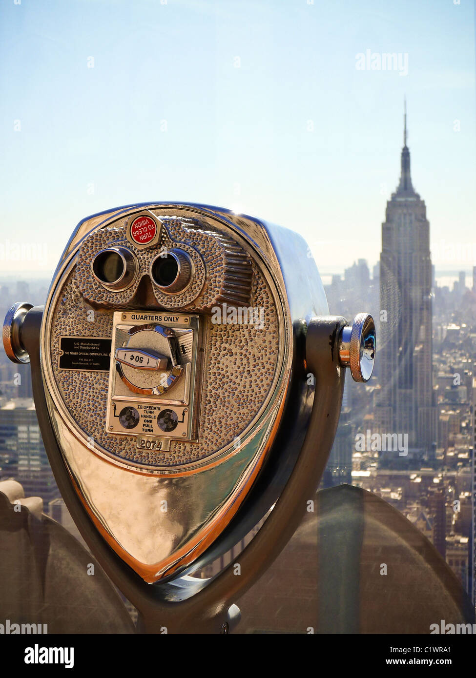 Amerikanische Städte, New York City Sightseeing Viewer. Stockfoto