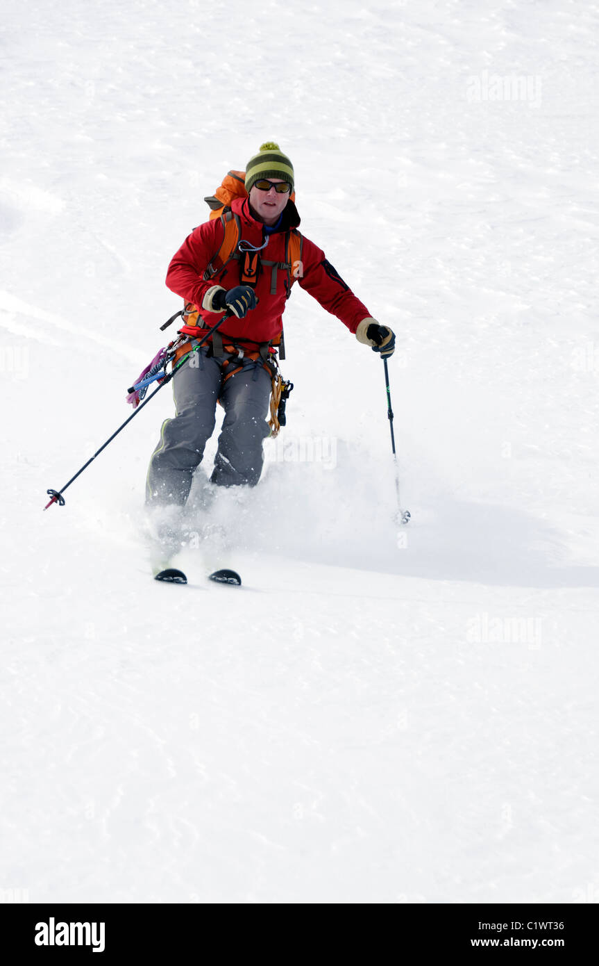 Skitouren in der Silvretta Region Österreich Stockfoto