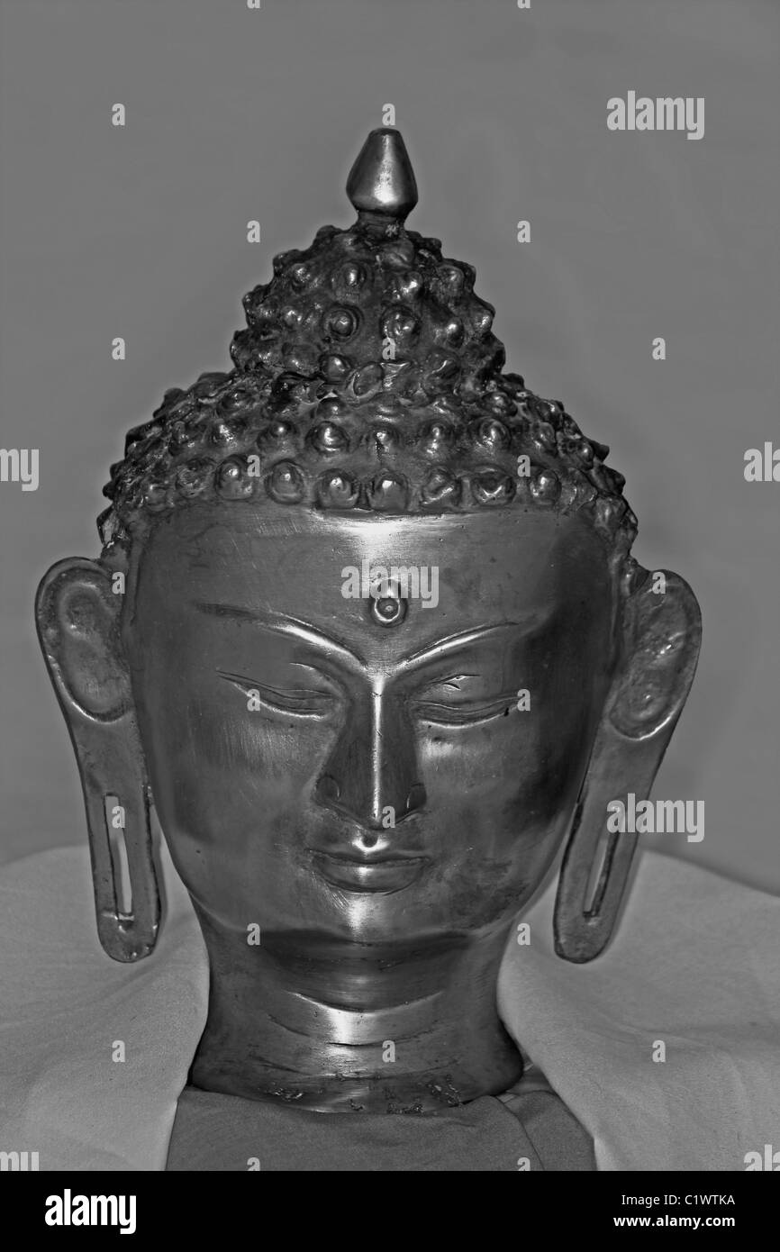 Statue von Jain Gott Mahavir Idol, Indien Stockfoto