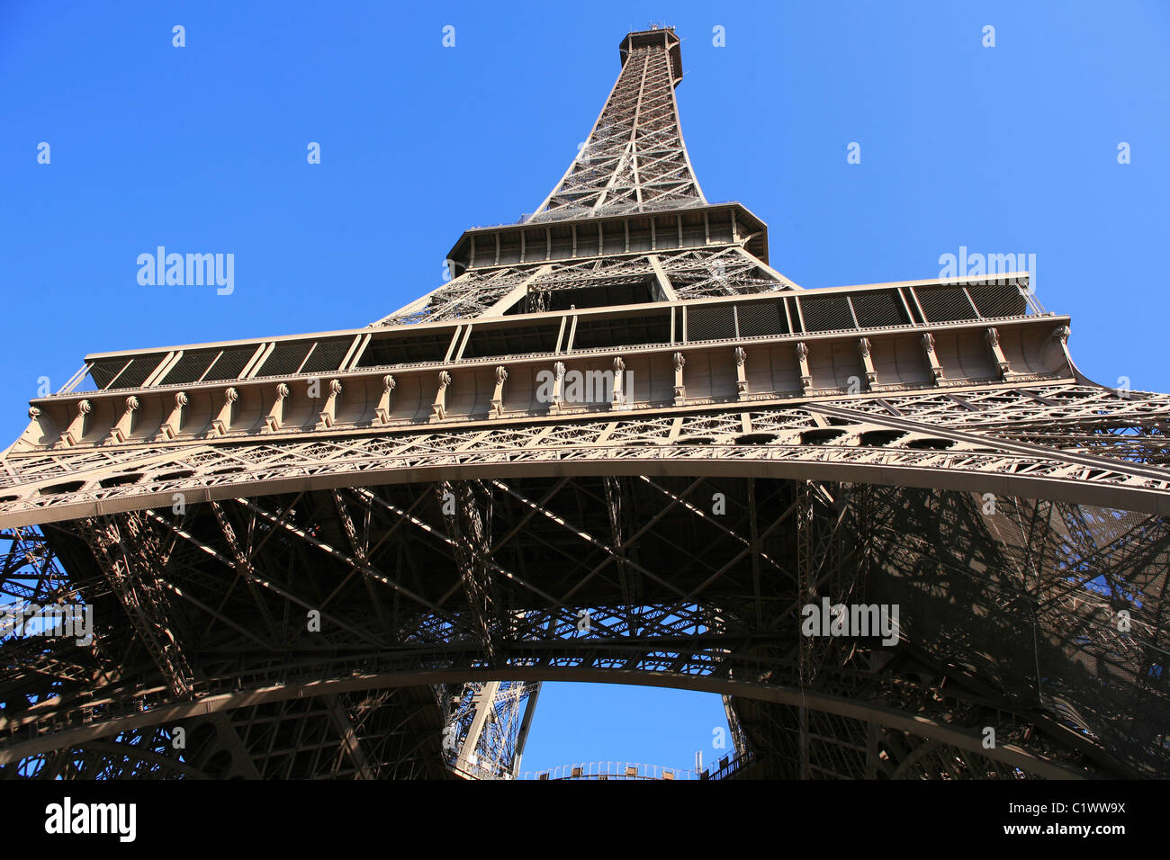 Blick auf den Tour Eiffel Paris Stockfoto
