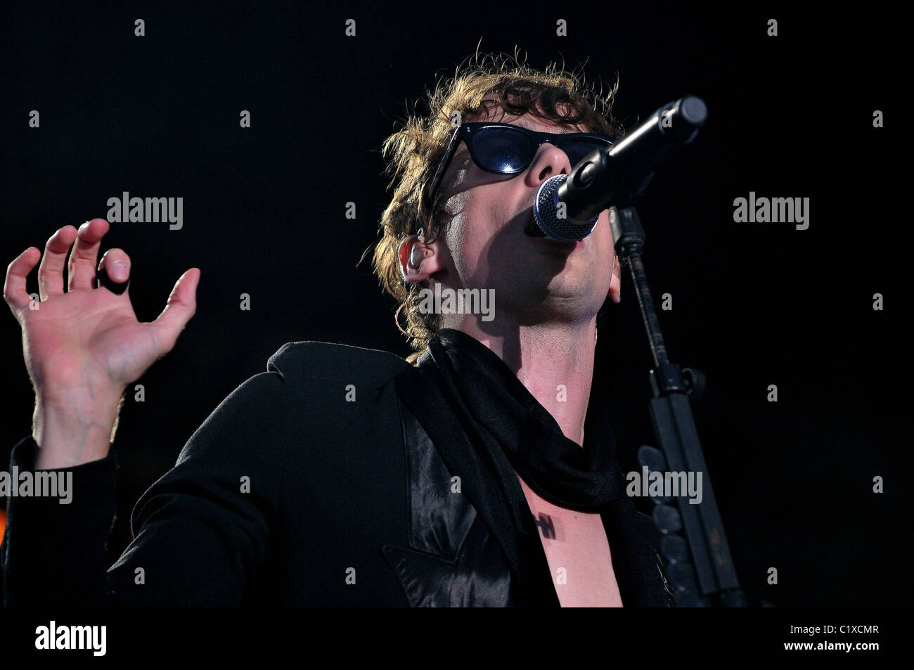 Johnny Borrell von Razorlight V Festival im Weston Park, Staffordshire - Tag zwei Staffordshire, England - 23.08.09 Nick) Stockfoto