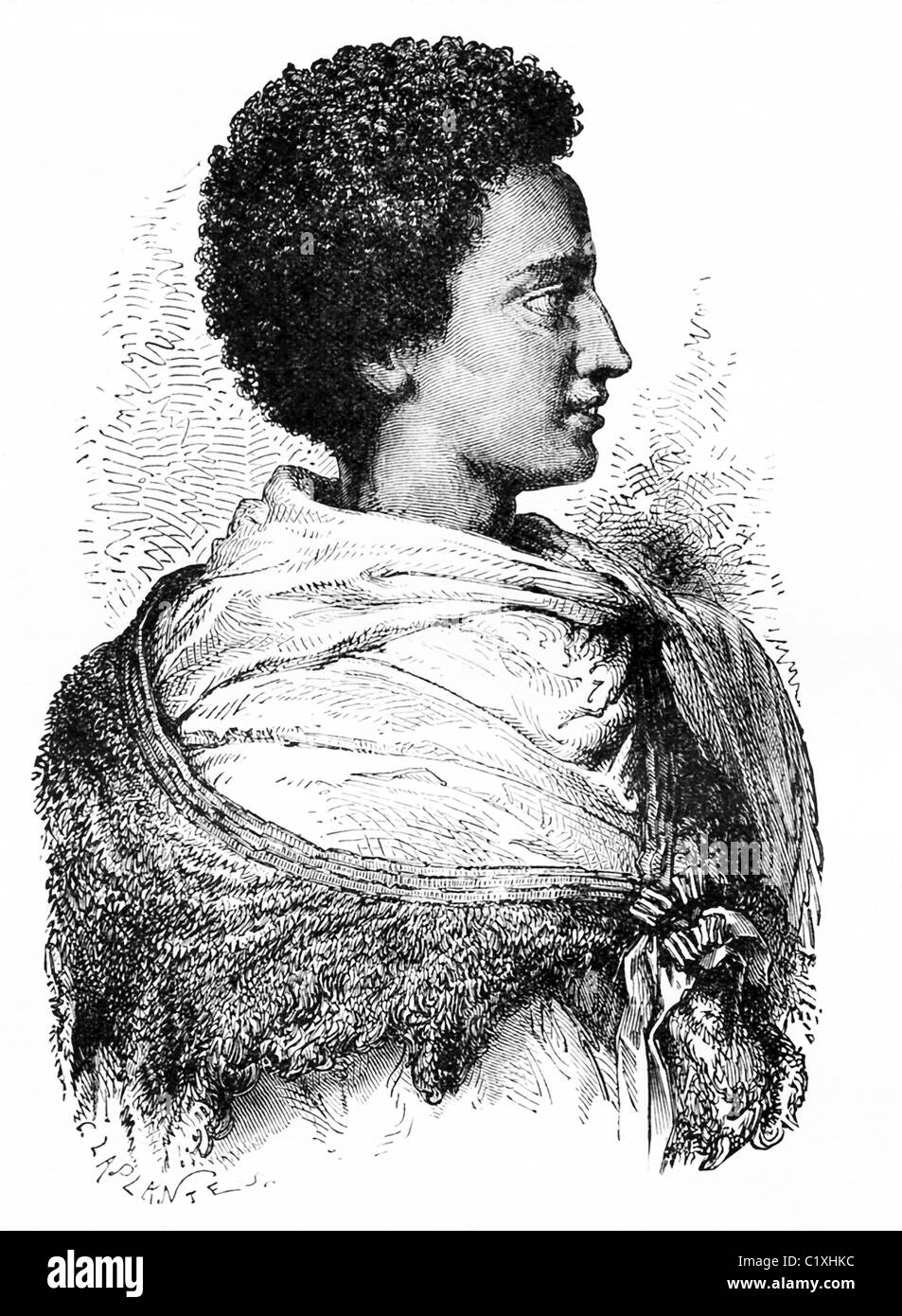 Schottische Entdecker David Livingstone Susi von Sklavenhändlern gerettet und er wurde der Explorer treuer Diener und Freund. Stockfoto