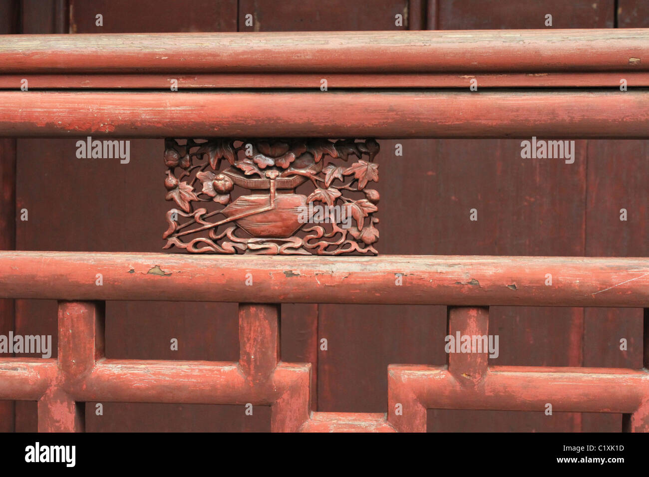Handlauf Architektur Detail. Yu-Garten, Altstadt von Shanghai, China. Stockfoto