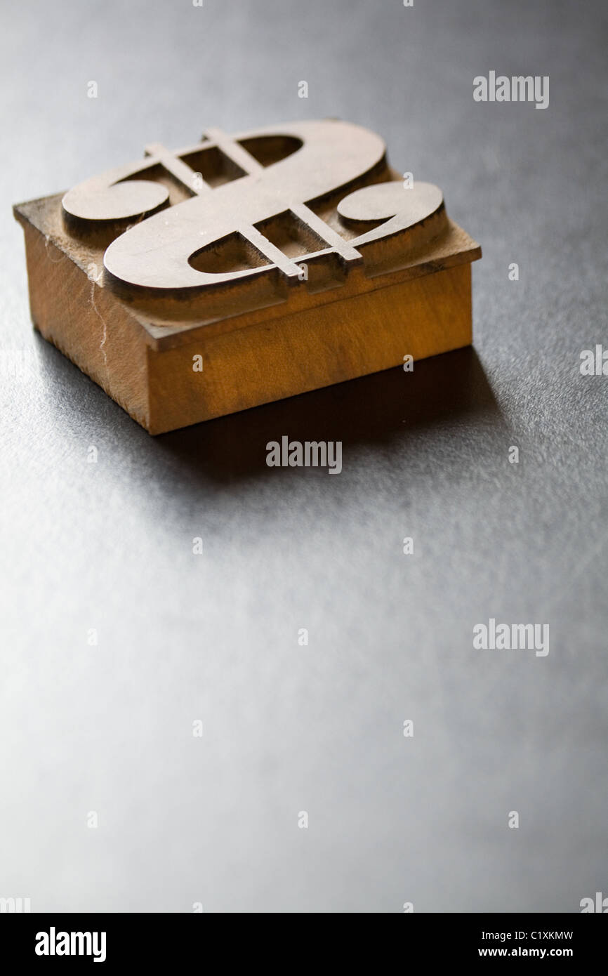 Antik-Dollar Schrift, Business-Konzept Stockfoto