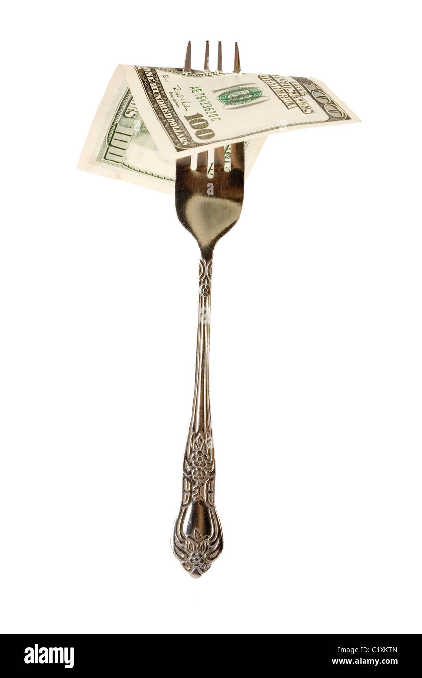 Essen uns Dollar, Konzept für den Geschäftserfolg Stockfoto