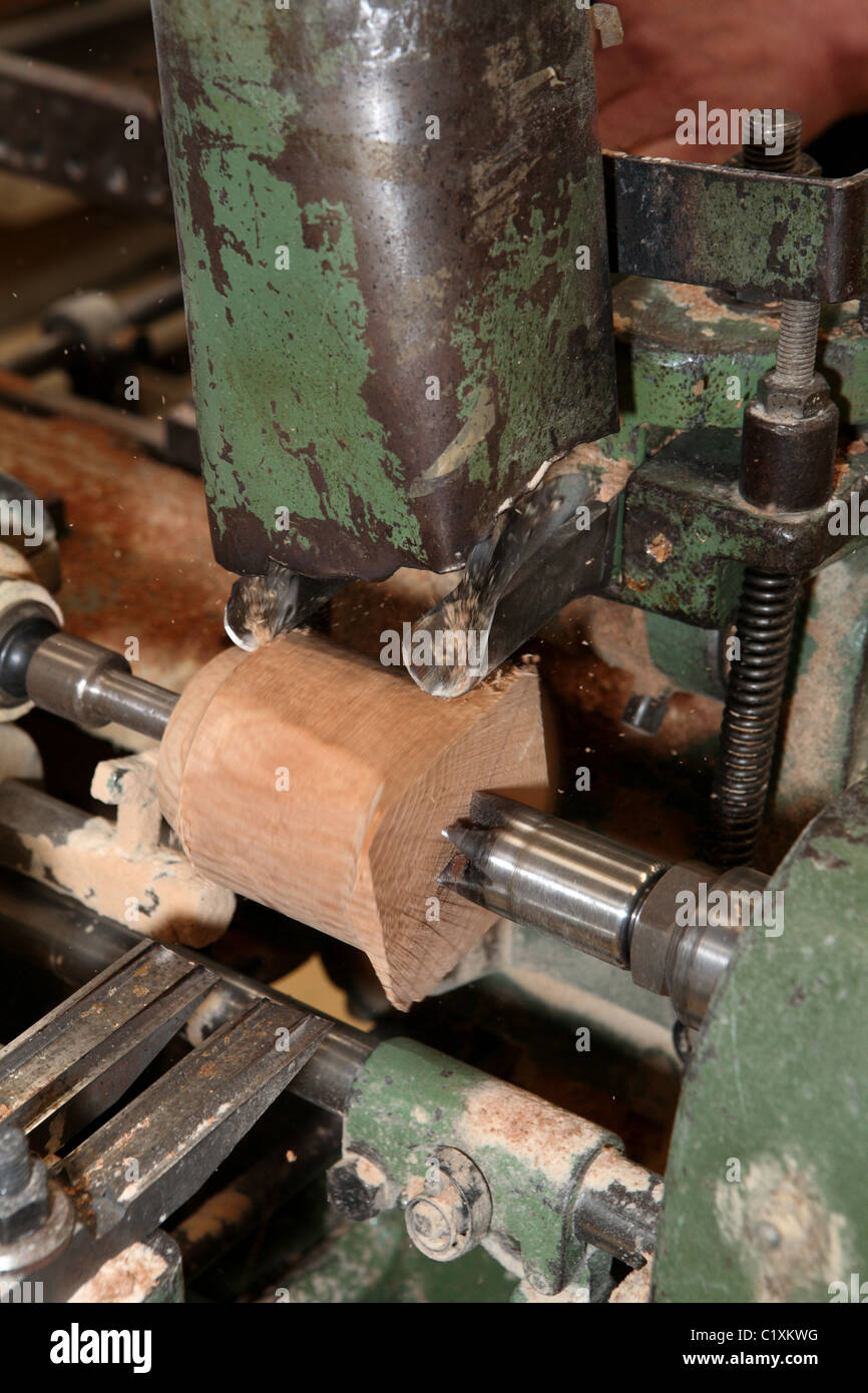 Holz-Drehbank Stockfoto