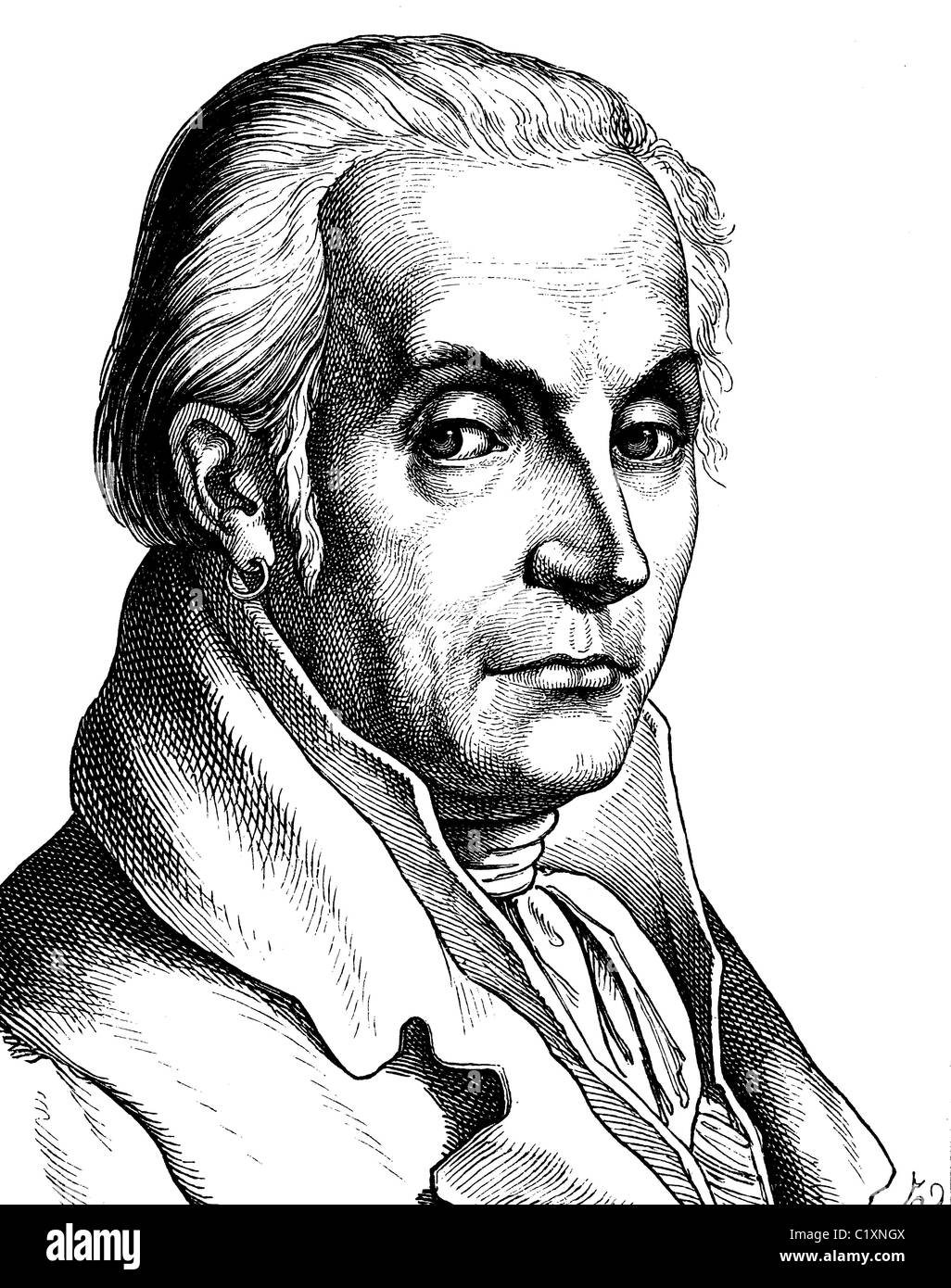 Verbesserte Digitalbild von August Wilhelm Iffland, 1759-1814, Portrait, historische Abbildung, 1880 Stockfoto