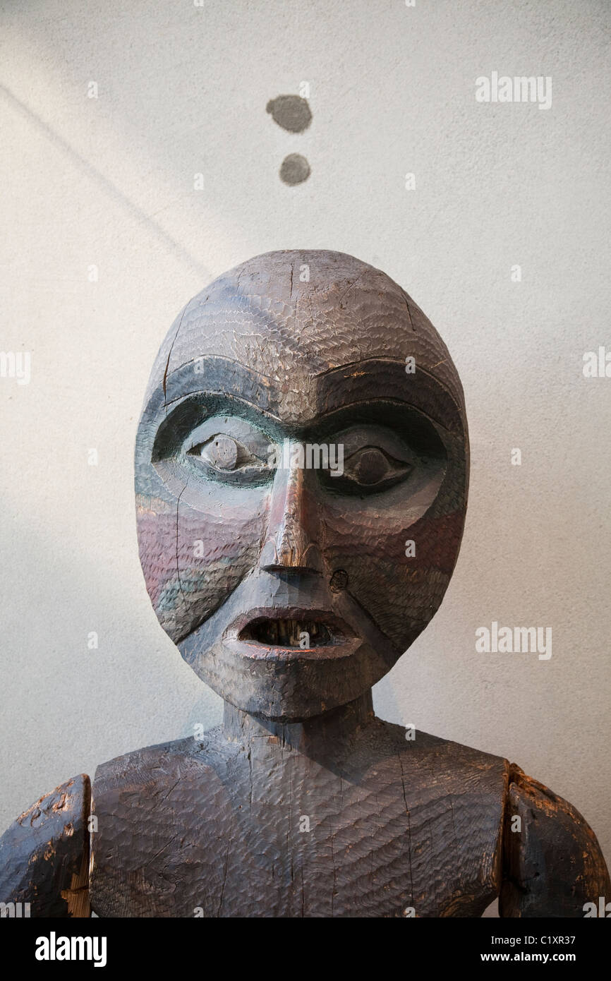 Abbildung auf dem Display an das Museum für Anthropologie an der University of British Columbia - Vancouver BC, Kanada Stockfoto