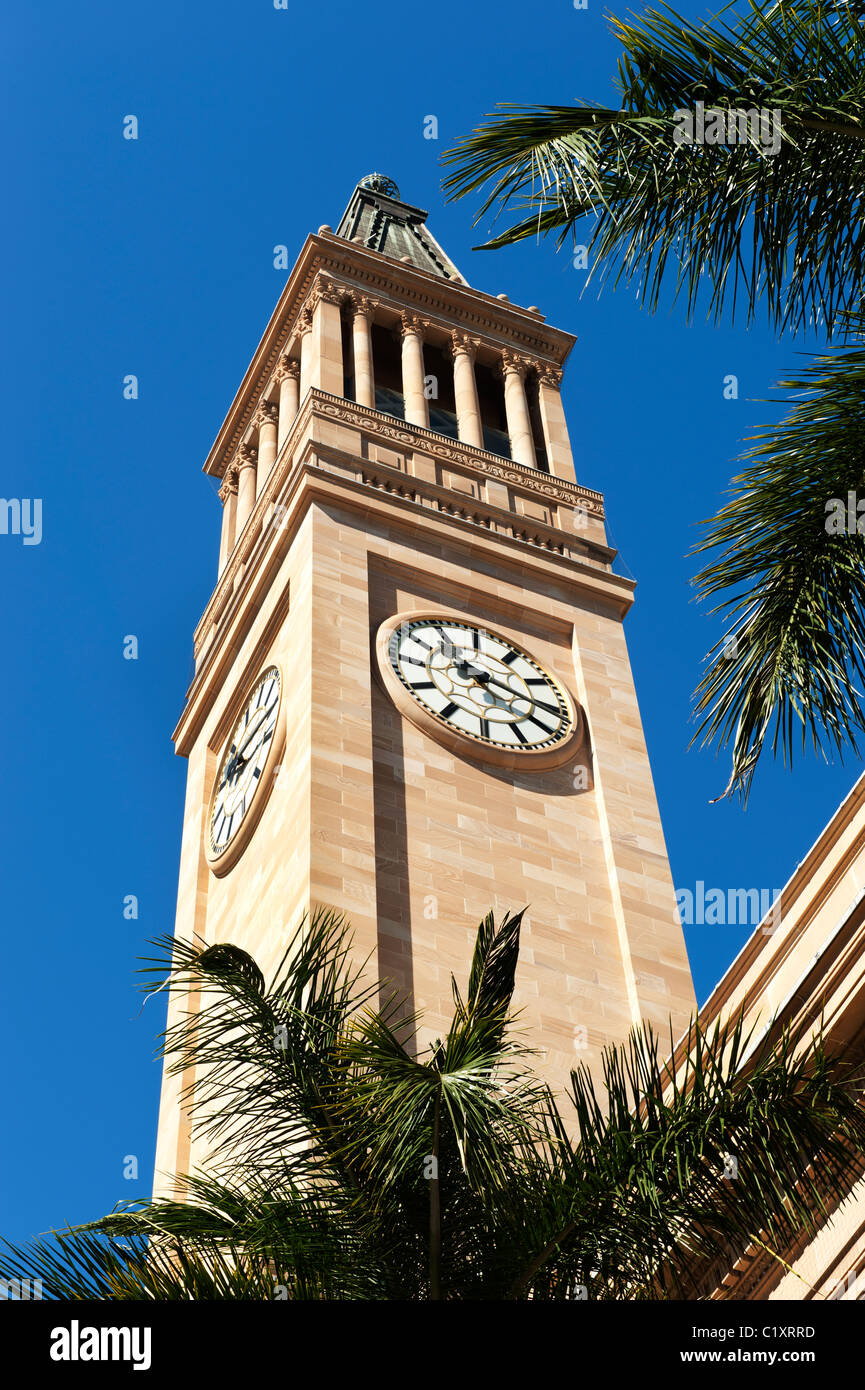 Uhrturm in Brisbane King George Square Australien Stockfoto