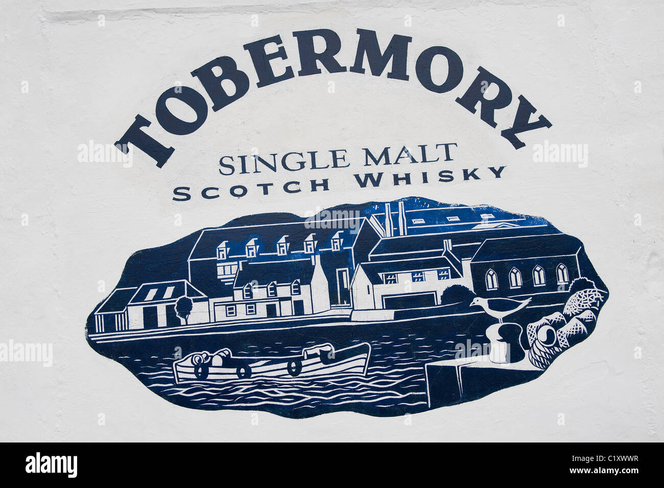 Whisky-Destillerie Tobermory, Isle of Mull, Schottland Stockfoto