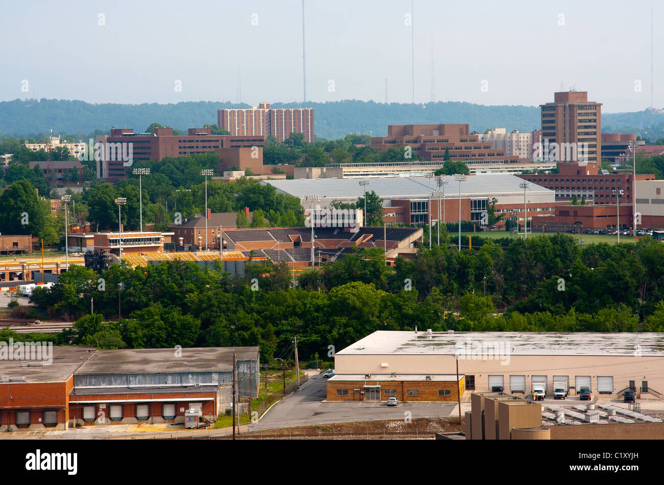 Blick auf dem Campus der University of Tennessee, Knoxville, Tennessee. Stockfoto