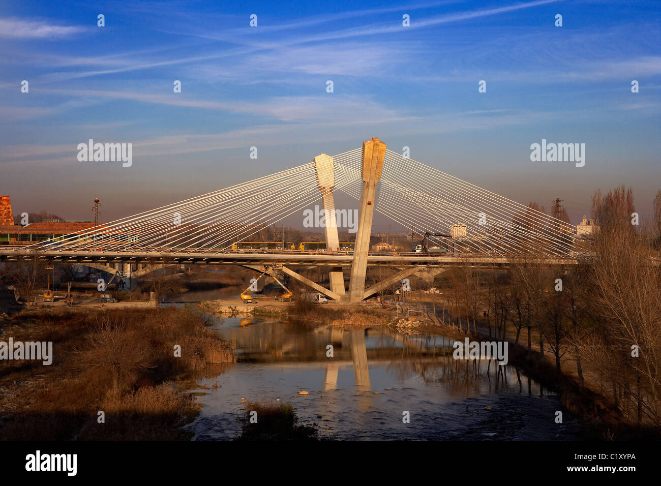 Princep de Viana Brücke. LLeida, Spanien. Stockfoto
