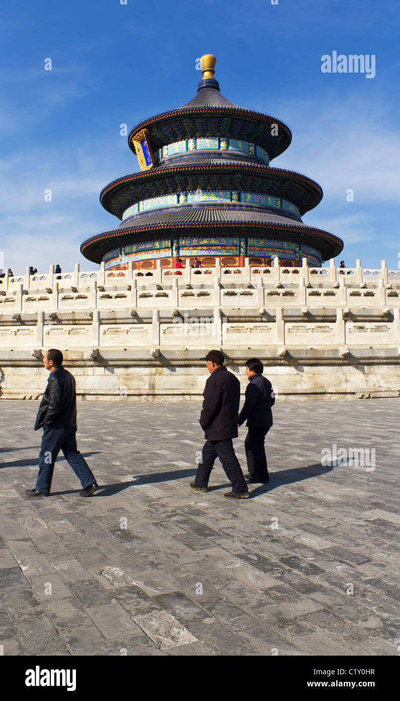 Menschen bei der Himmelstempel in Peking während Chinese New Year Stockfoto