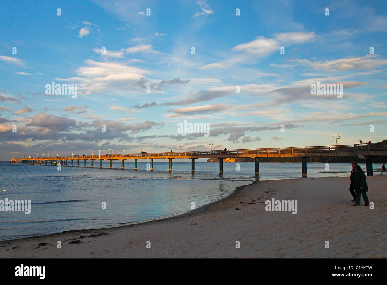 Pier in Ostseebad Binz in Deutschland; Seebrücke in Binz Stockfoto