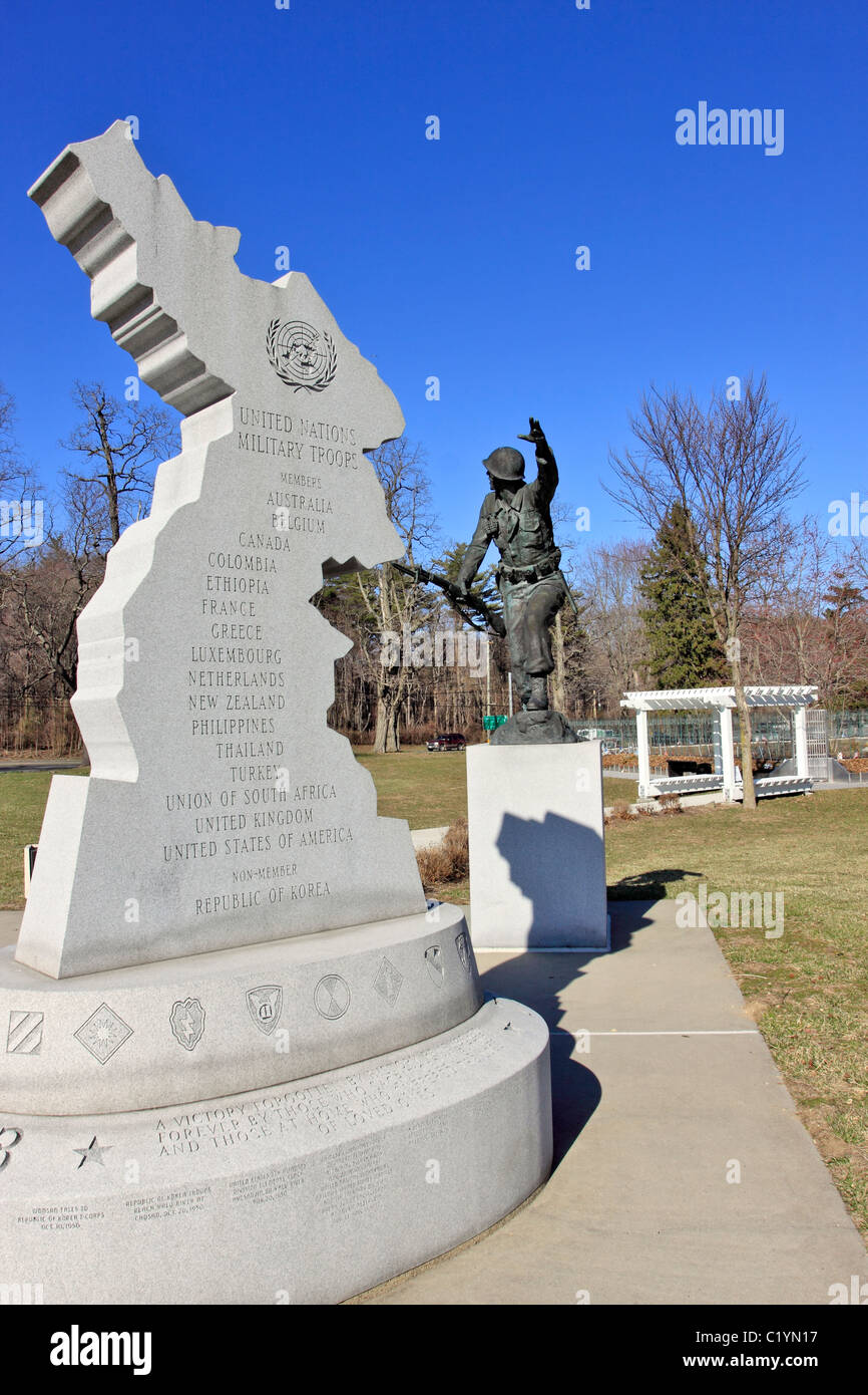 Korea-Krieg-Denkmal, Streitkräfte Plaza, Hauppauge, Long Island NY Stockfoto