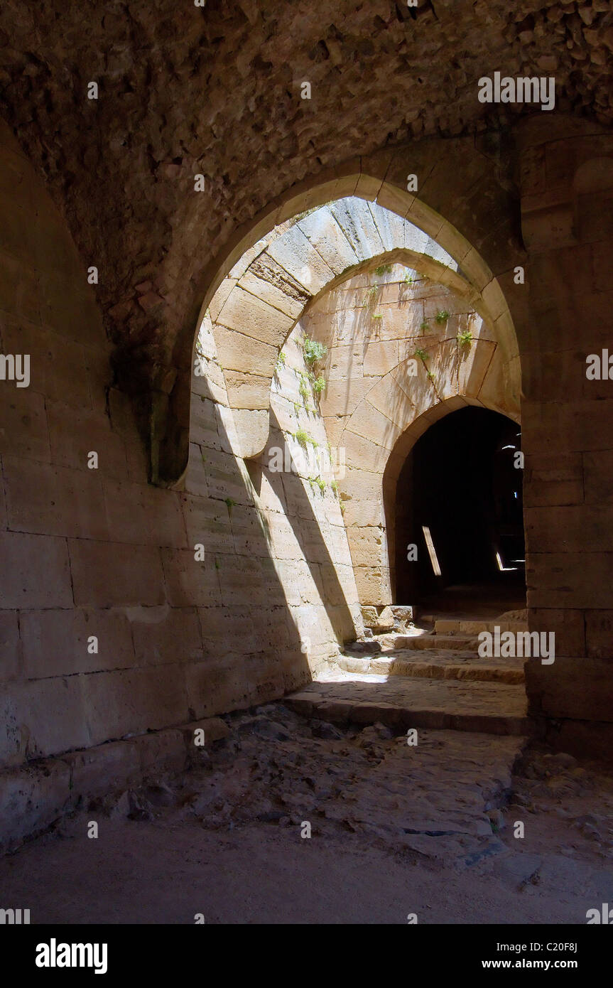 Krak des Chevaliers, Kreuzfahrerburg in Syrien Stockfoto