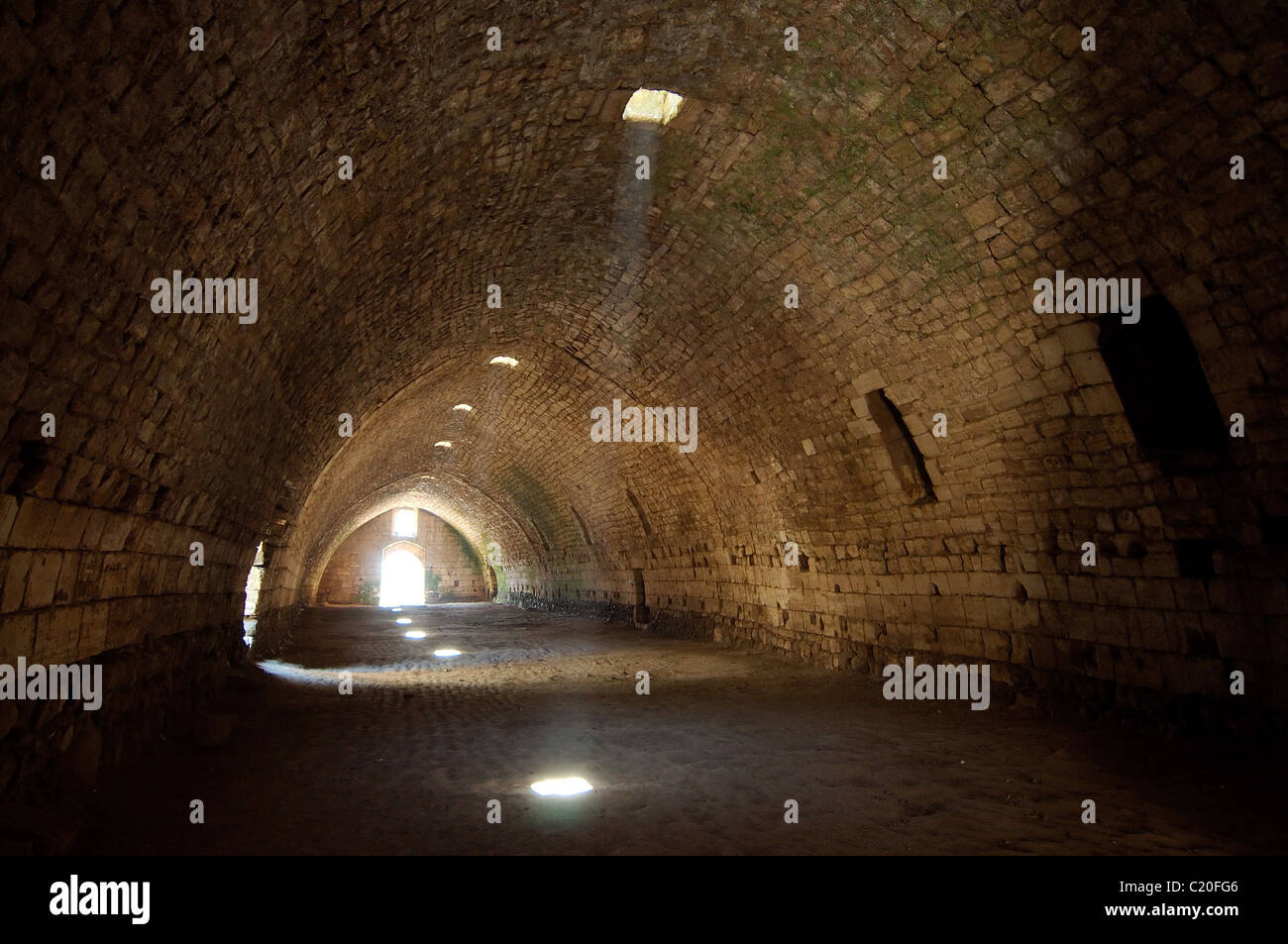 Krak des Chevaliers, Kreuzfahrerburg in Syrien Stockfoto