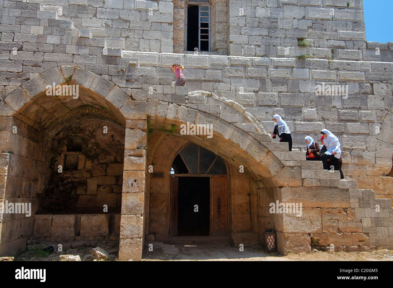 Krak des Chevaliers, Kreuzfahrerburg in Syrien Stockfoto