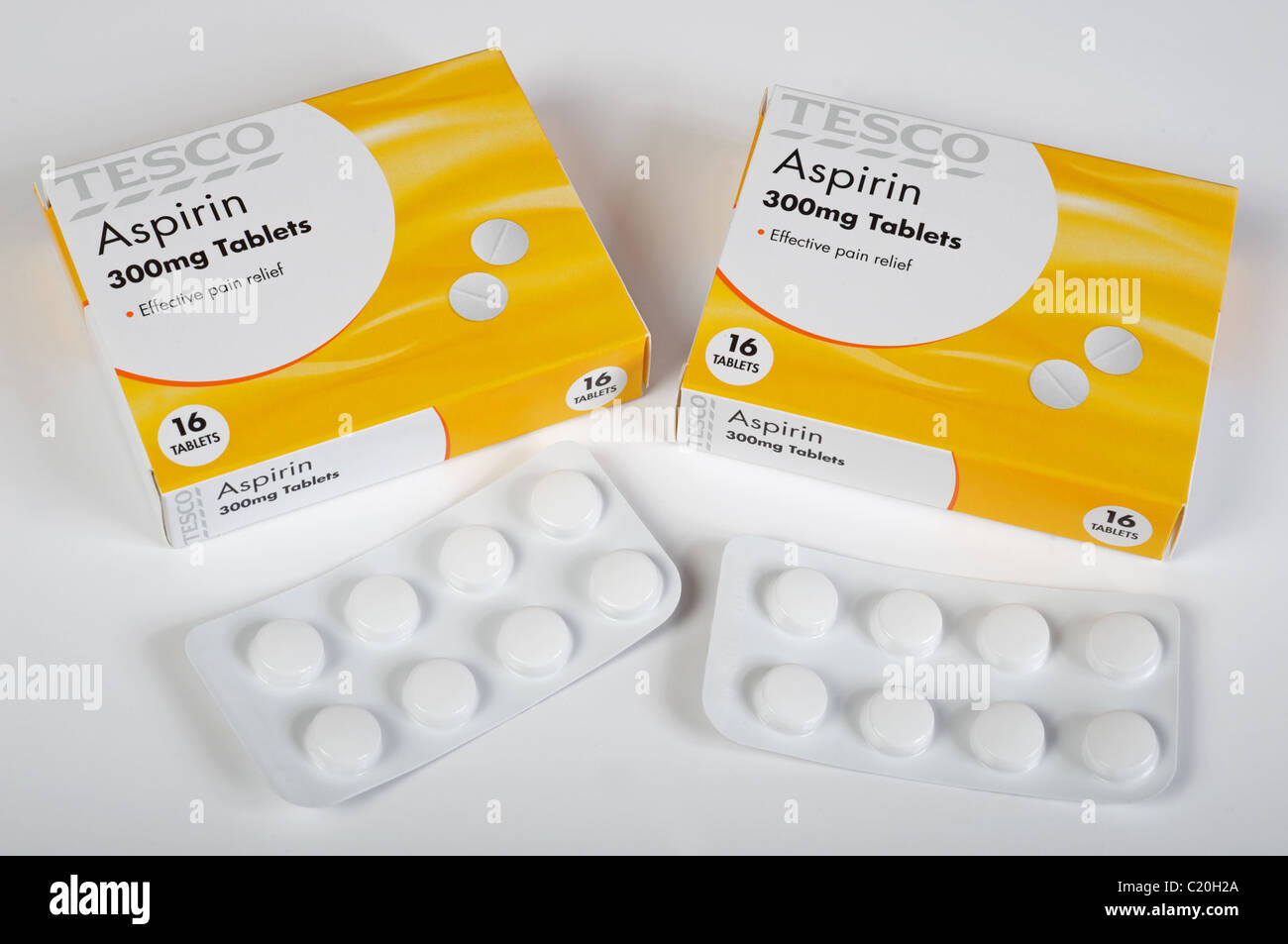 Tesco Marke aspirin Stockfoto