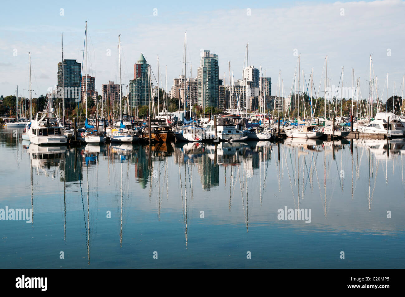 Coal Harbour Marina in Vancouver BC, Kanada Stockfoto
