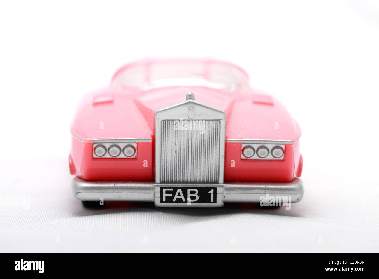 Lady Penelope Rolls-Royce Spielzeug oder ein Modell aus der Gerry Andersen Marionette Fernsehserie Thunderbirds. Lady Penelope war die Organisation UK Kontakt und Rolls-Royce wurde häufig in der Serie Stockfoto