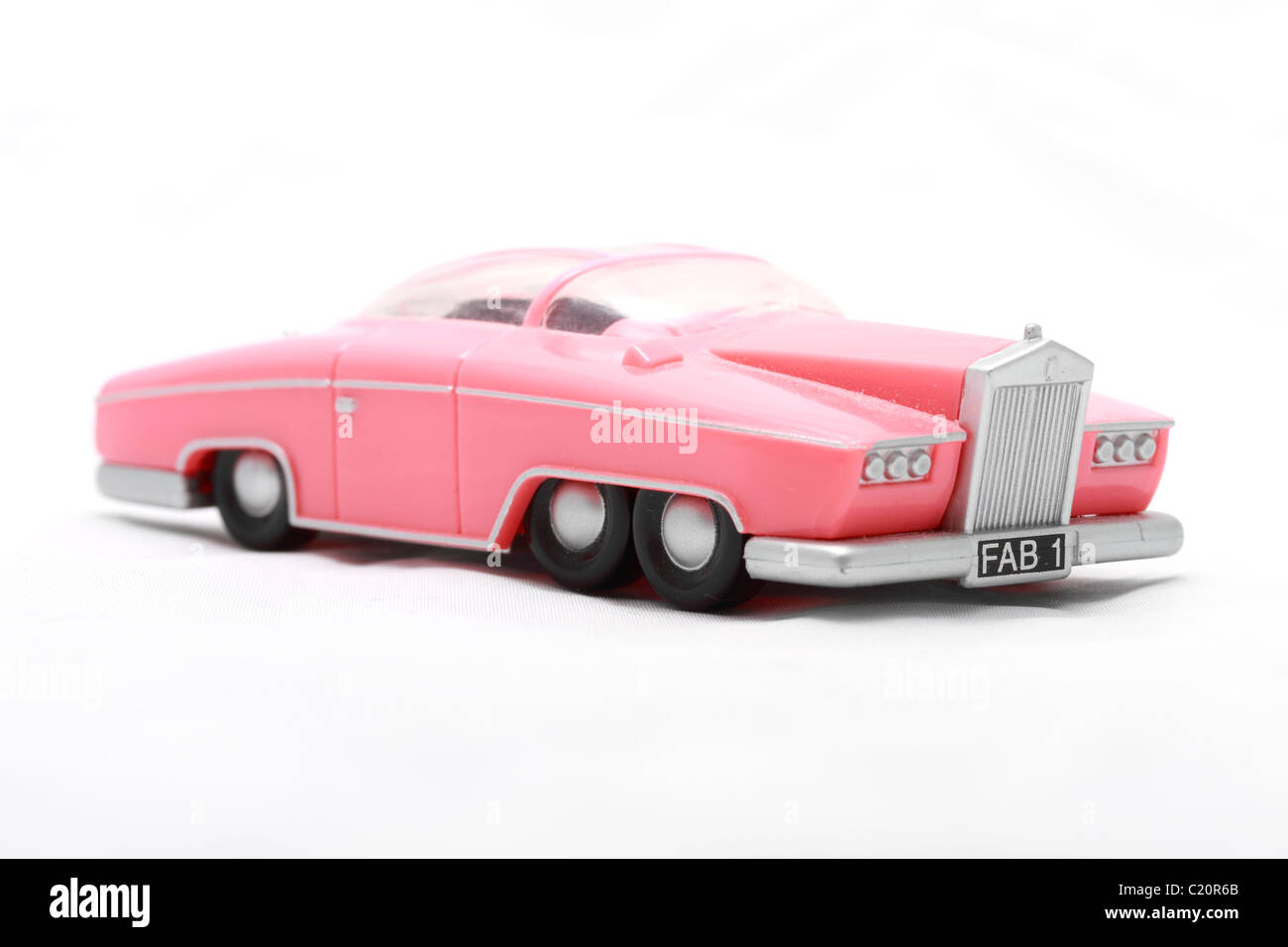 Lady Penelope Rolls-Royce Spielzeug oder ein Modell aus der Gerry Andersen Marionette Fernsehserie Thunderbirds. Lady Penelope wurde die Orga Stockfoto
