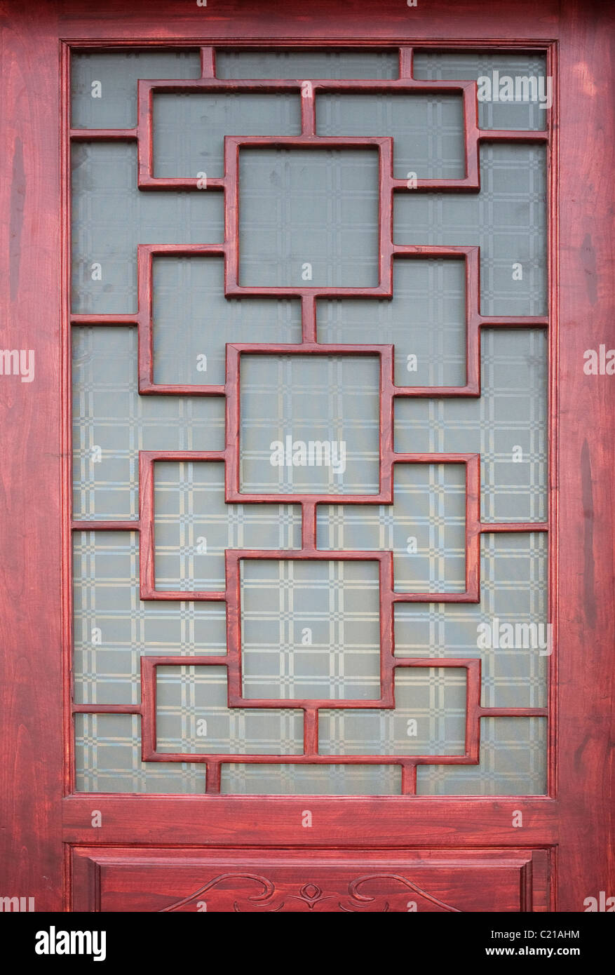 Dekorative Eingang Weg in einem alten Haus in China Stockfoto