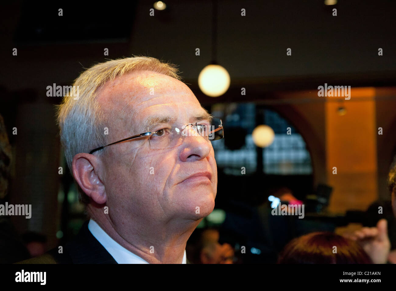 Detroit, Michigan - VW-Chef Martin Winterkorn bei einem Presseempfang während der North American International Auto Show. Stockfoto