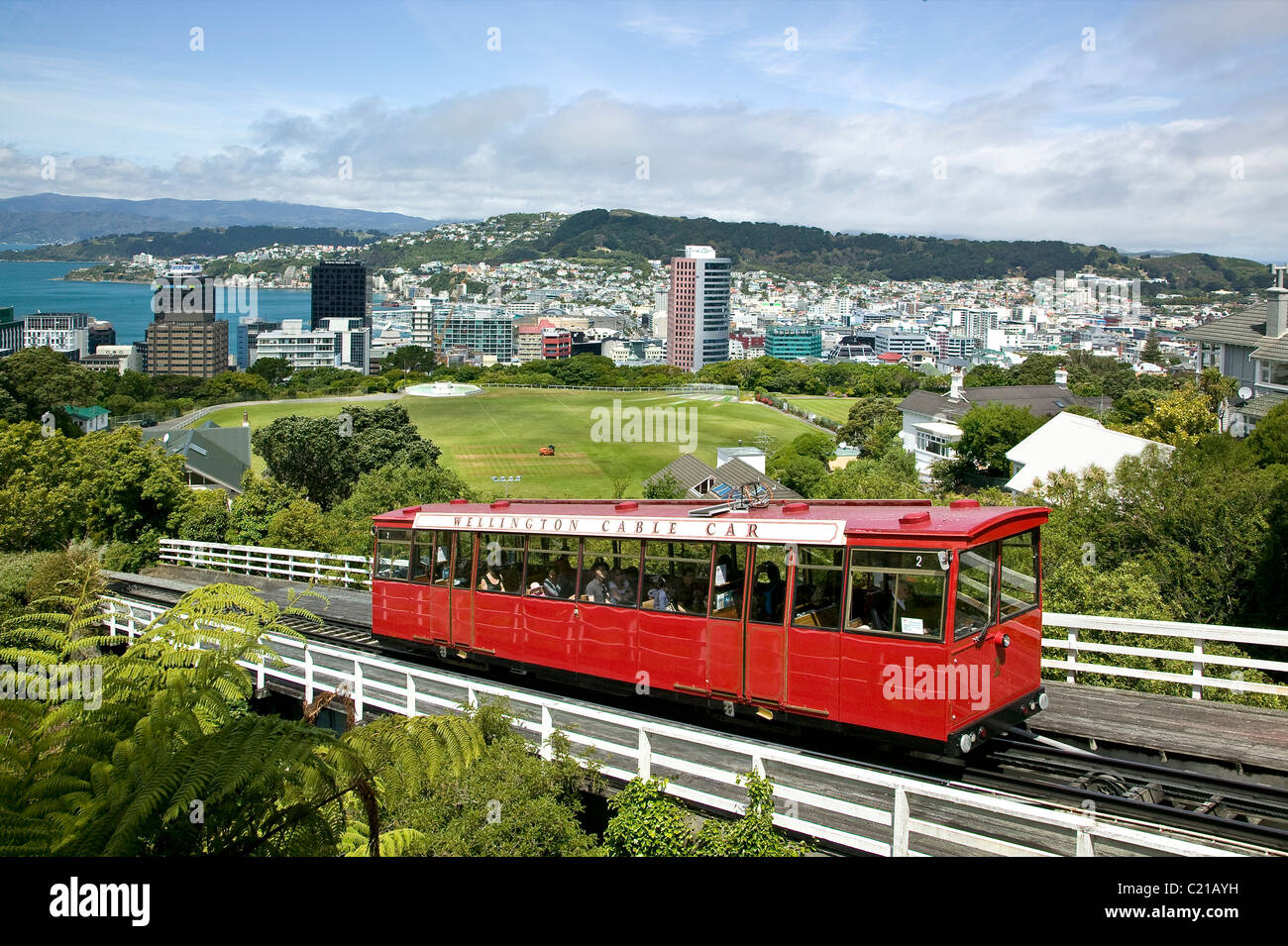 Seilbahn in Wellington, Neuseeland Stockfoto
