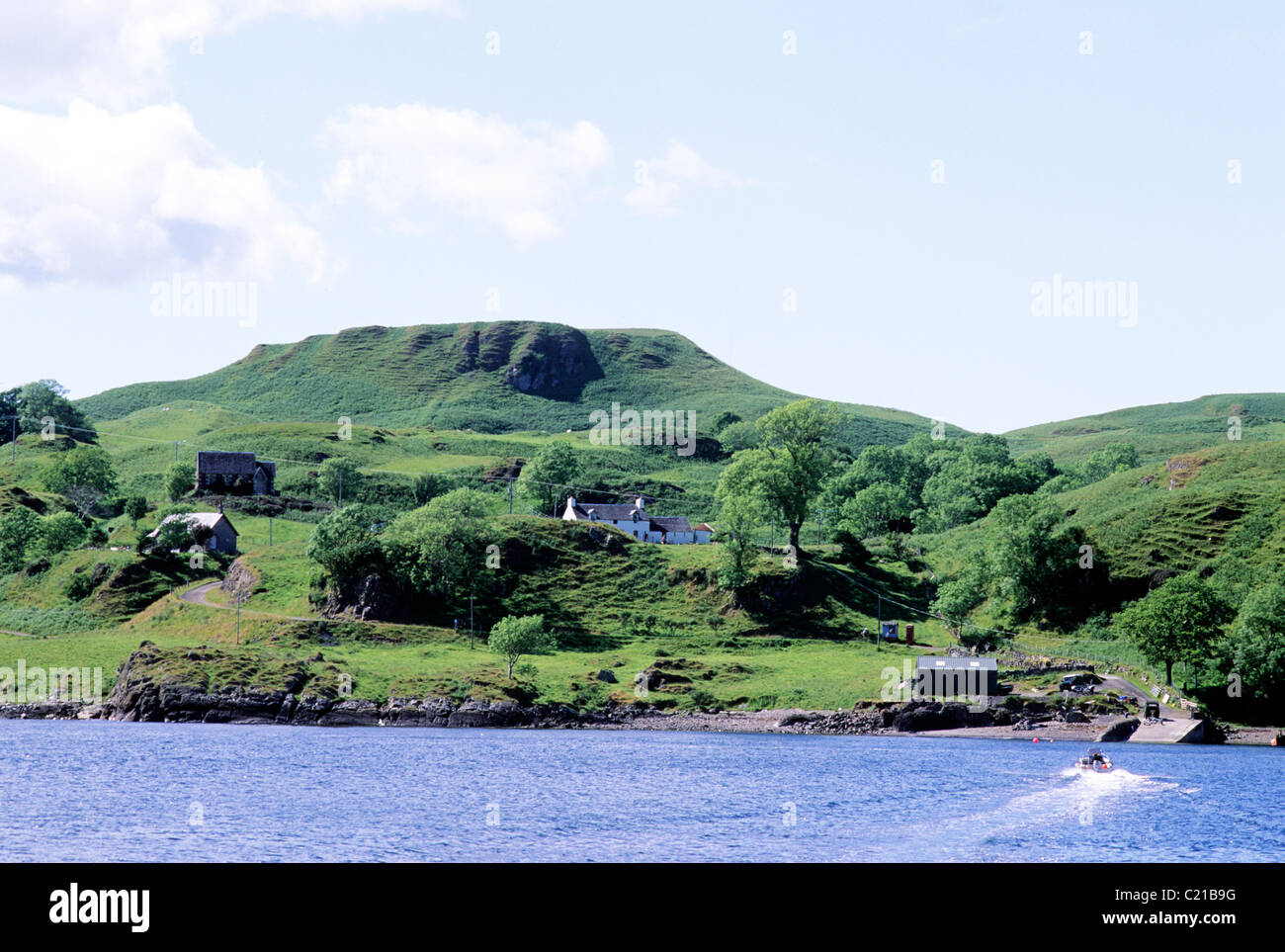 Kerrera Insel Fähre von Oban, Schottland schottischen Inseln Küste Küstenlandschaft UK Stockfoto