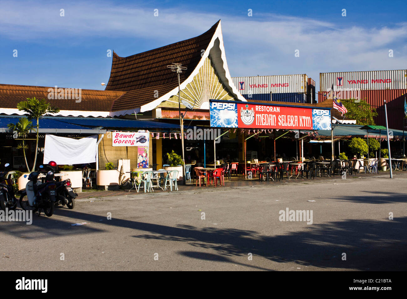 Ein malaysischer Restaurant in Butterworth Stockfoto