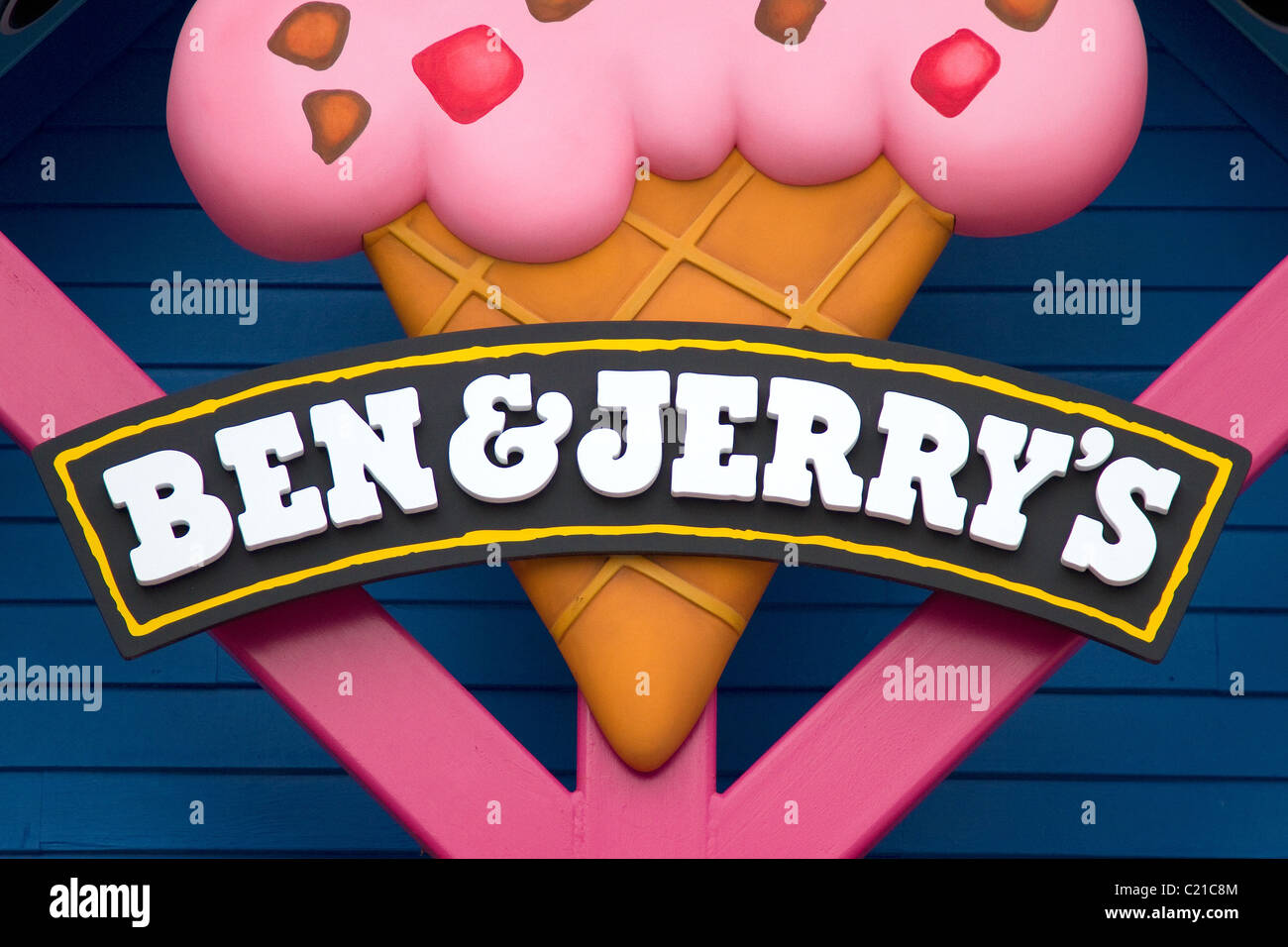 Ben und Jerry's, Ben und Jerry, Eis Fabrik in Waterbury, Vermont, USA. Stockfoto