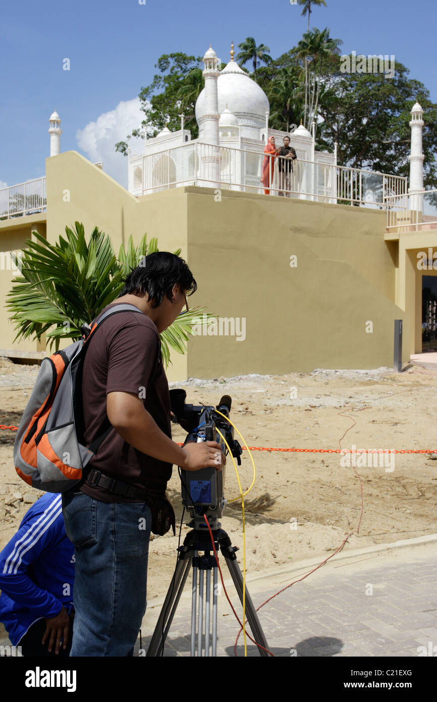 Videoaufnahmen für TV-Programm in Malaysia. Stockfoto