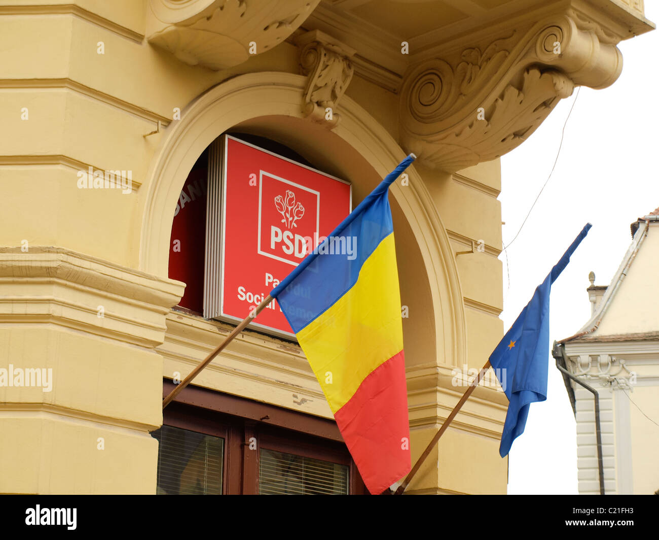 PSD-Büro in Rumänien. Stockfoto
