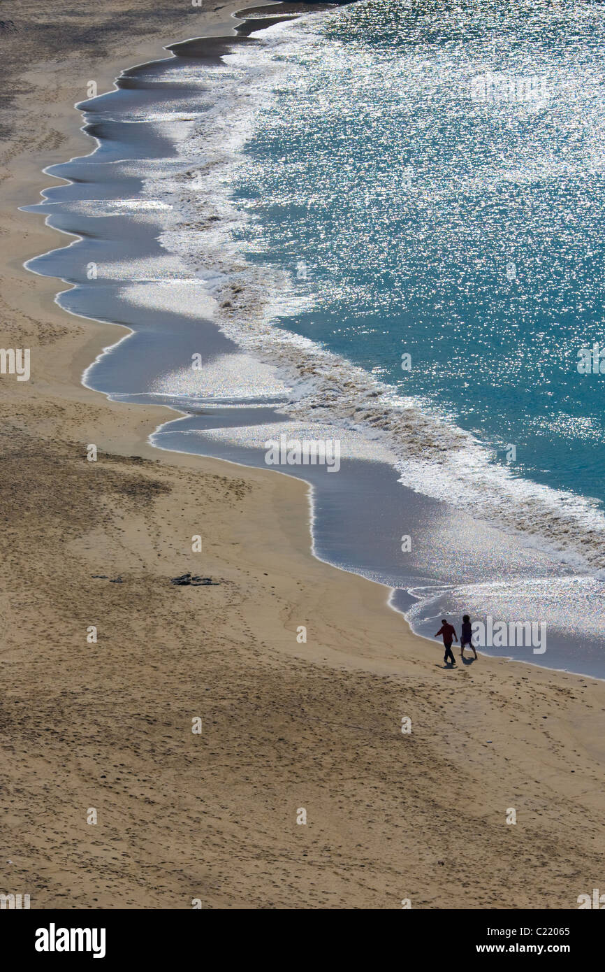 Paare, die Strand von Sines in Portugal Alentejo Region Stockfoto
