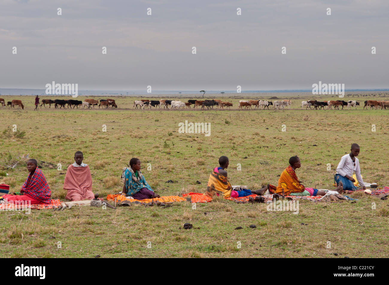 Masai Frauen, Masai Mara, Kenia. Stockfoto