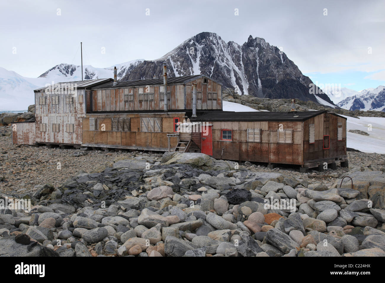 [British Antarctic Survey] [Basis E], [Stonington Insel], [Marguerite Bay], [antarktischen Halbinsel] Stockfoto