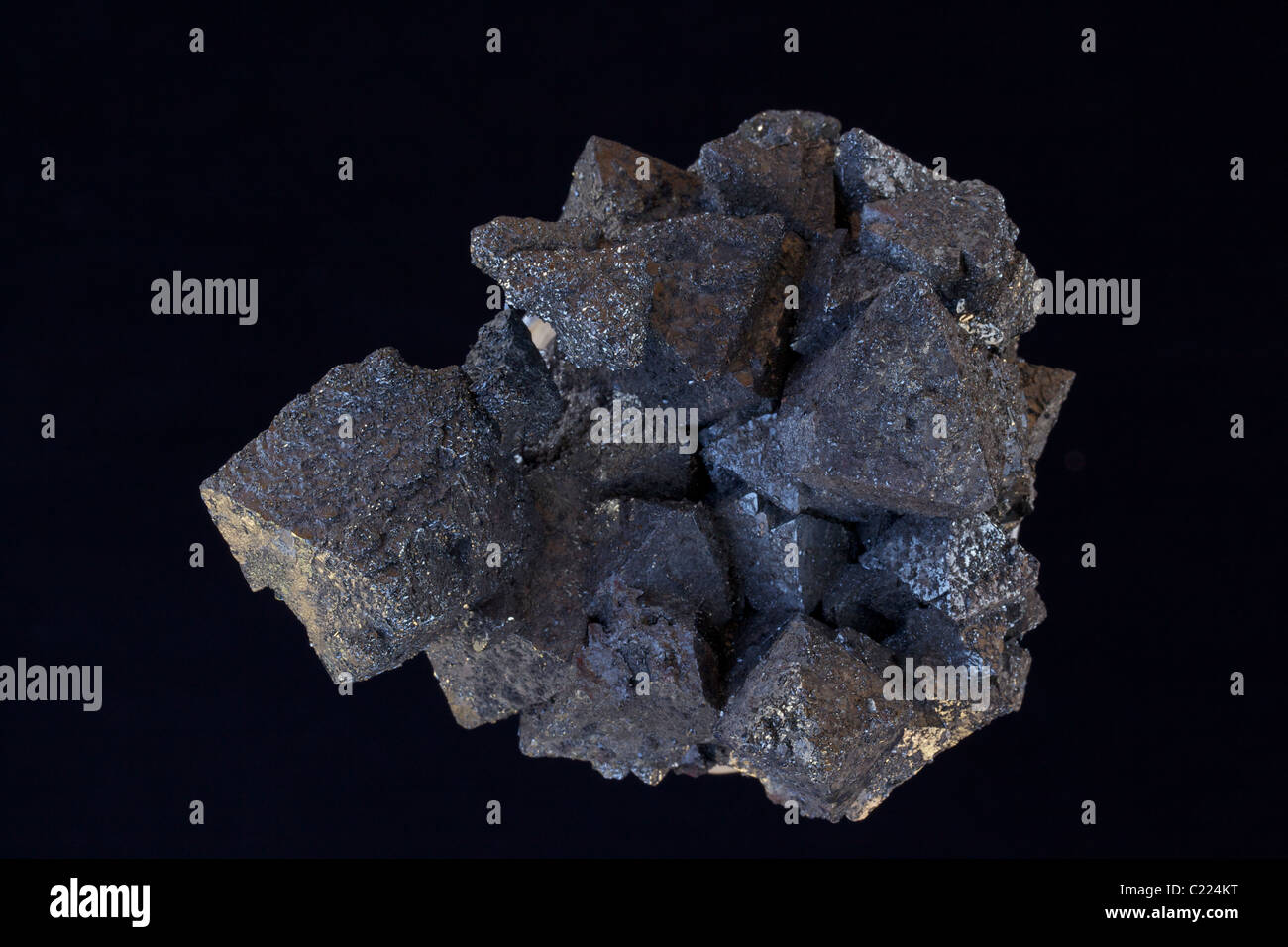 Pseudomorphen Hämatit nach Magnetit - Argentinien - Payun Vulkan - Payun Matrun - Provinz Mendoza Stockfoto