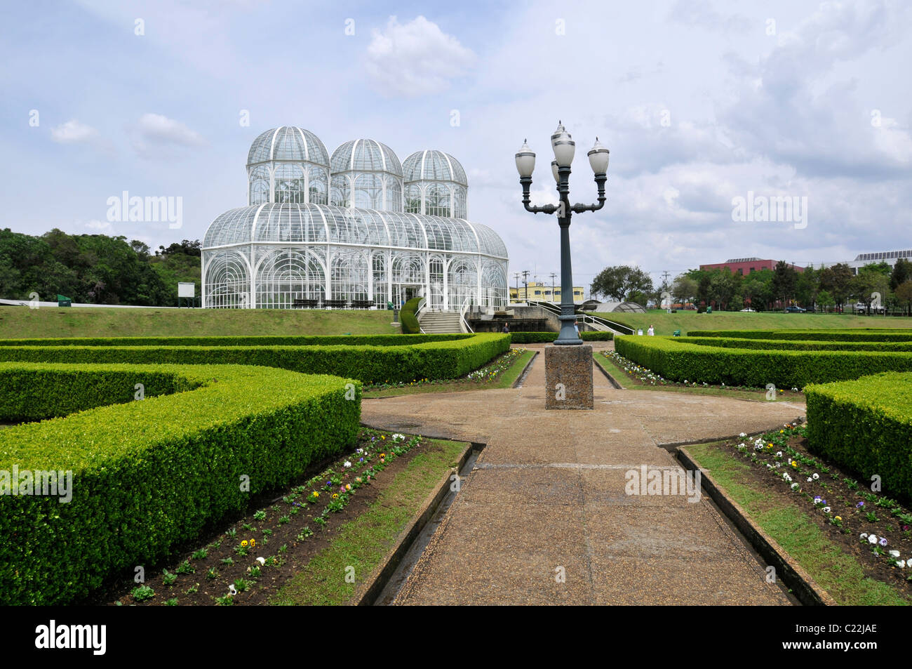 Gewächshaus im Botanischen Garten von Curitiba 'Jardim Botânico Fanchette Rischbieter', Paraná, Brasilien Stockfoto