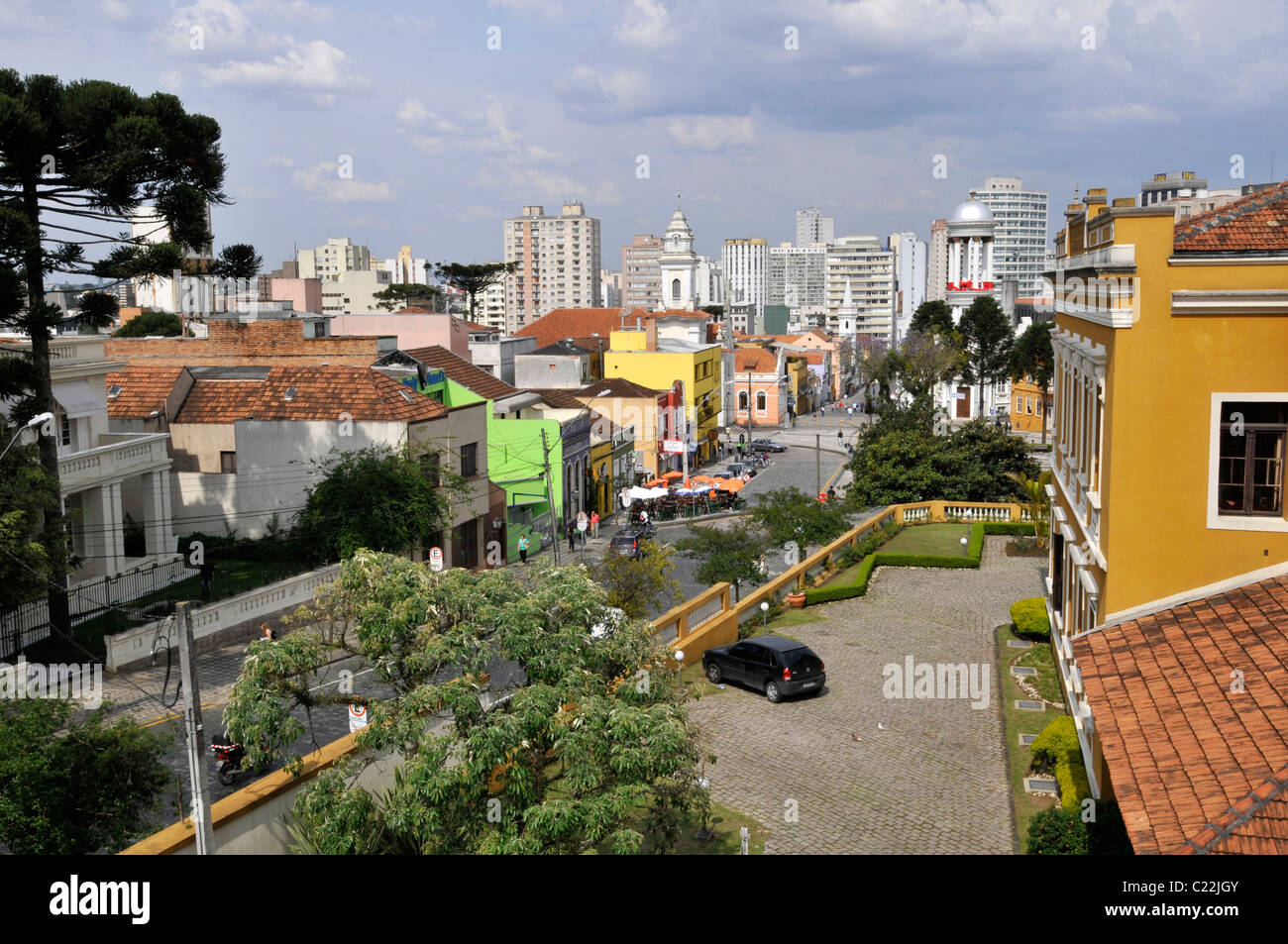 Ansicht der Stadt Curitiba, Paraná, Brasilien Stockfoto