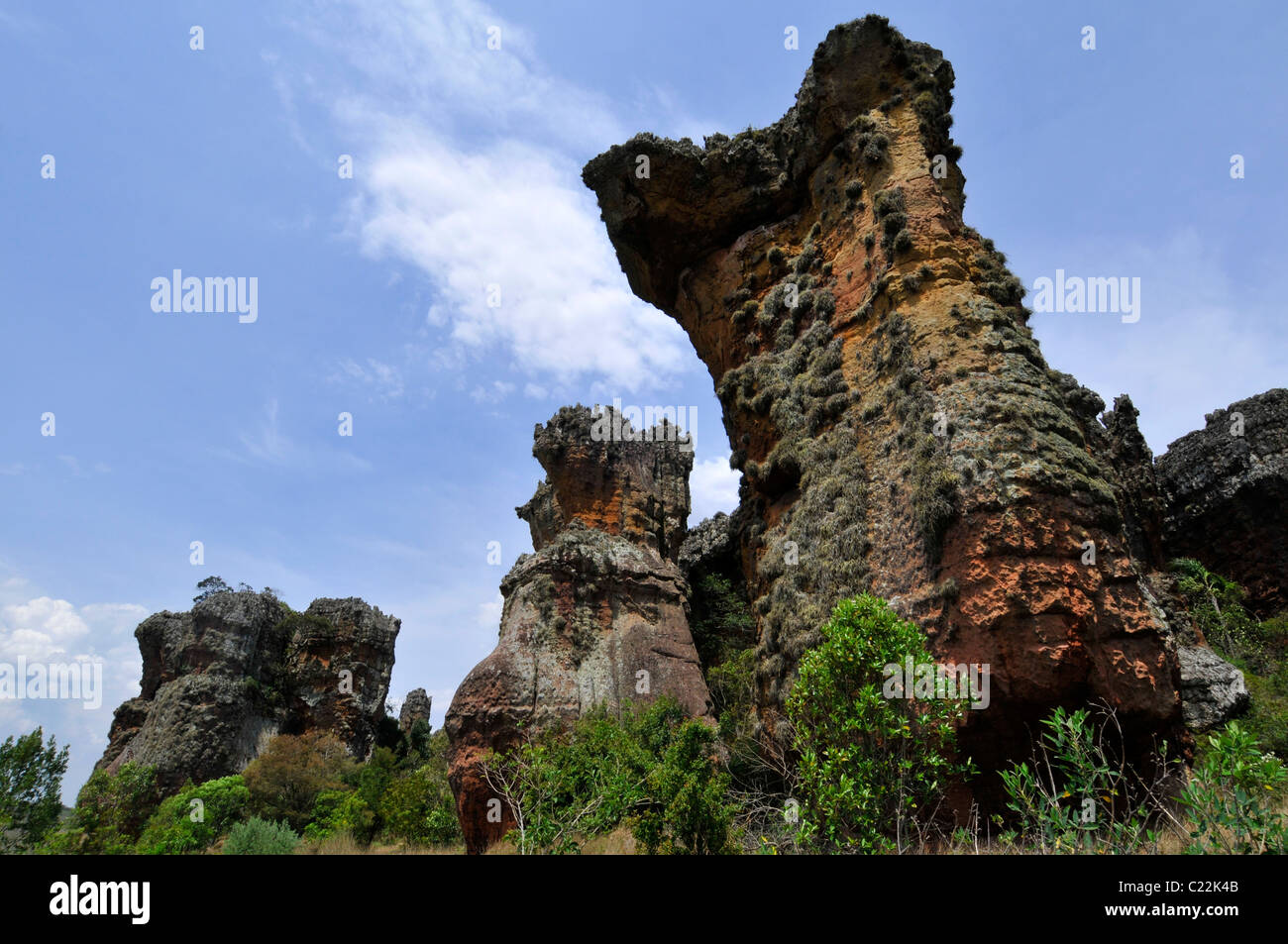 Faszinierende Sandstein-Formationen, Vila Velha Staatspark, Ponta Grossa, Paraná, Brasilien Stockfoto