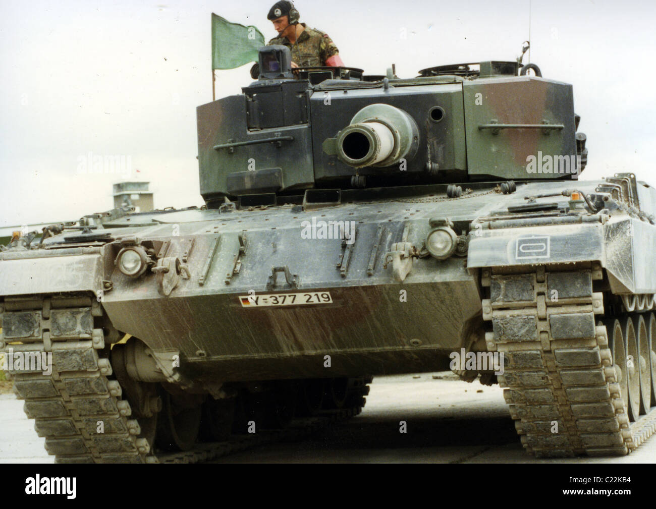 Der Leopard 2 ist ein deutscher Kampfpanzer (Kampfpanzer) von Krauss-Maffei in den frühen 1970er Jahren entwickelt Stockfoto