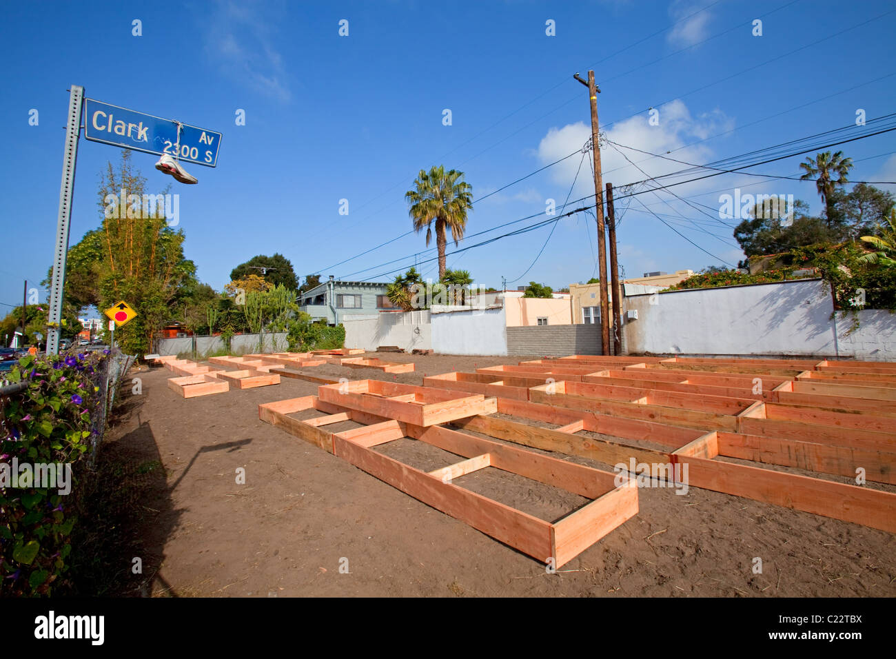 Venedig-Gemeinschaftsgarten, Los Angeles, Kalifornien Stockfoto