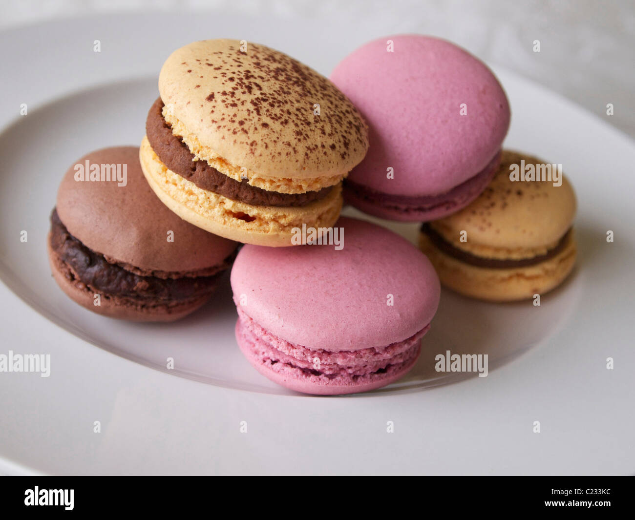 Französische Macarons / Macaron Stockfoto