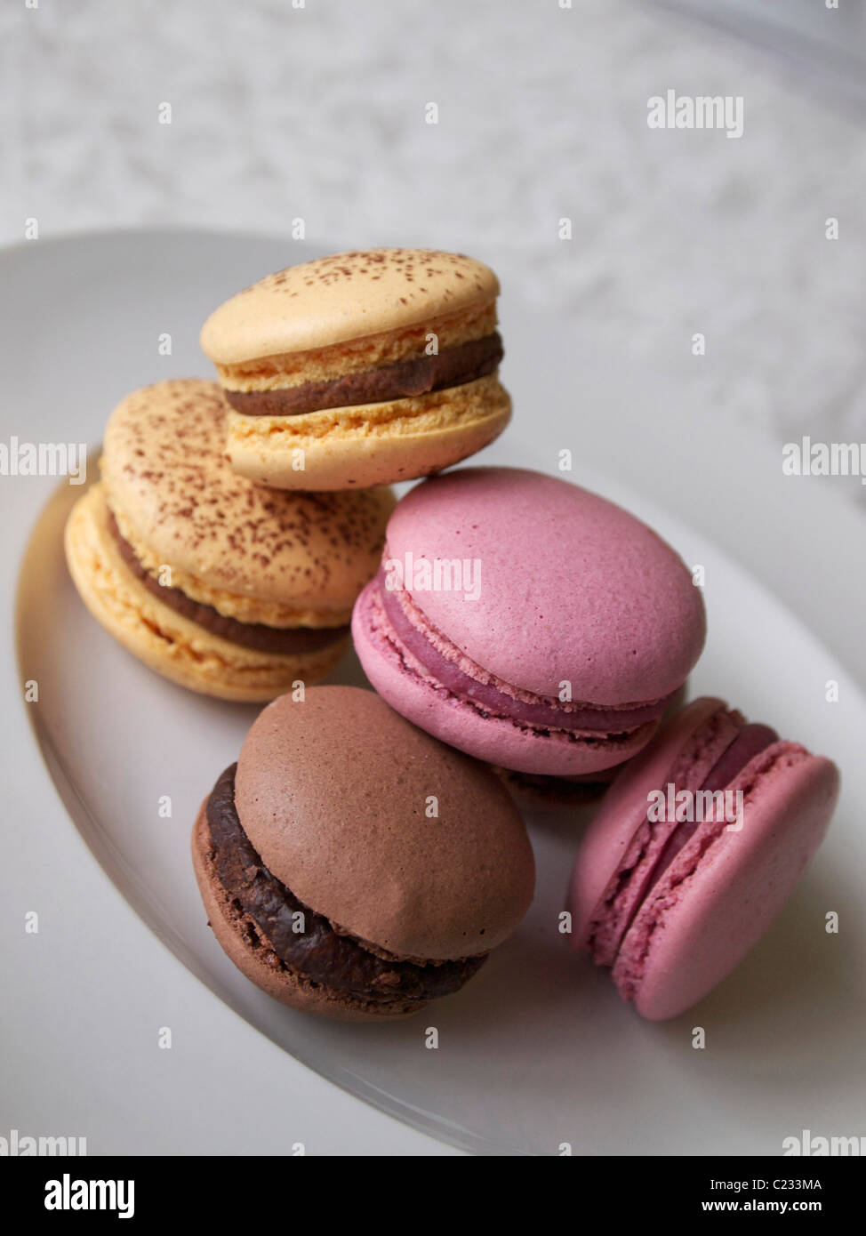Französische Macarons / Macaron Stockfoto
