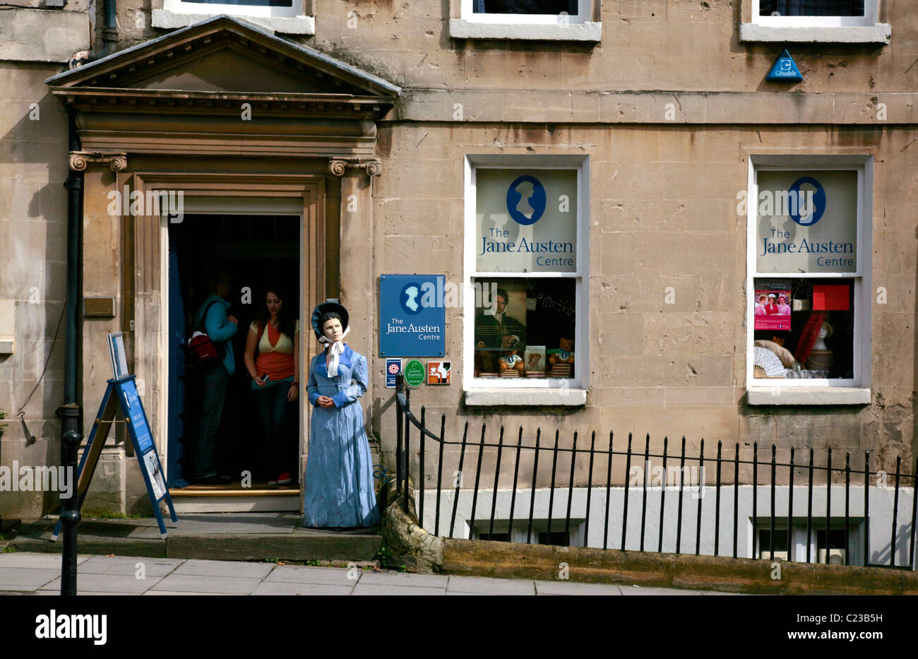 Die Jane Austen Centre, Bath, Somerset, Großbritannien. Stockfoto