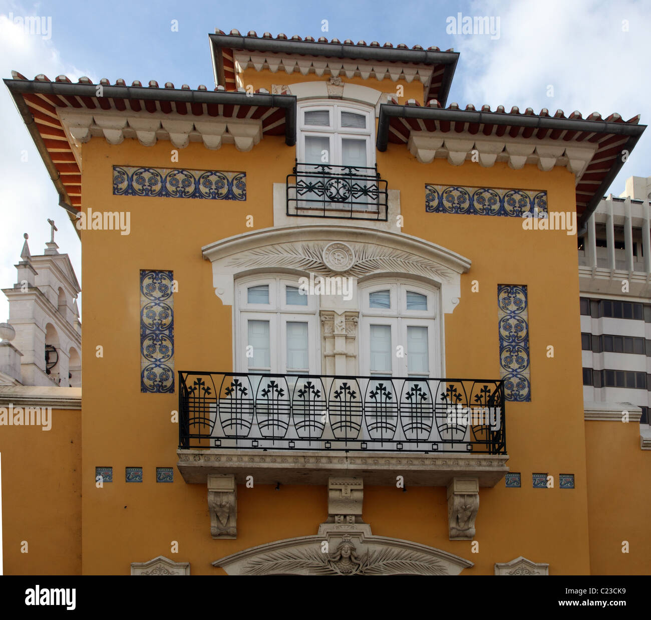 Aveiro-Kunstgalerie. 1904, Jugendstil-Gebäude Stockfoto