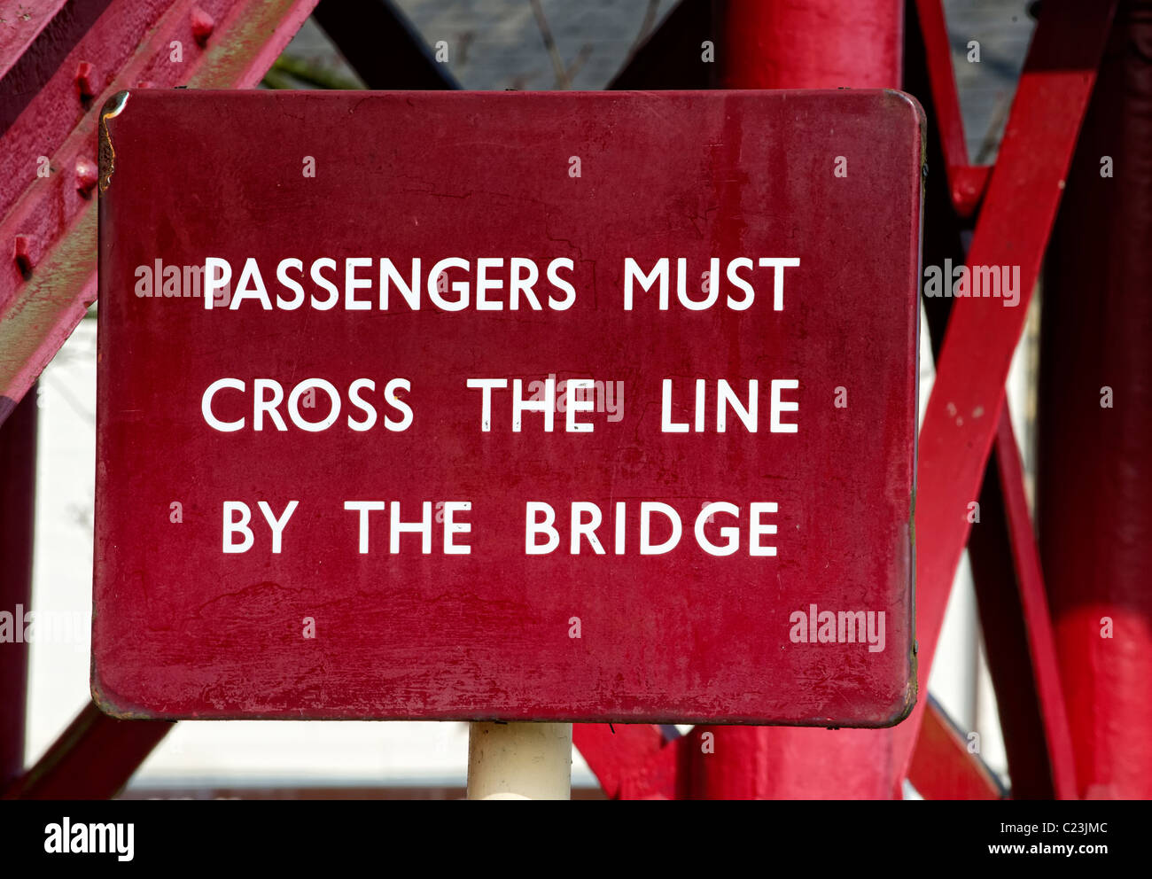 Schild am Ramsbottom Bahnhof auf die East Lancs Railway Stockfoto